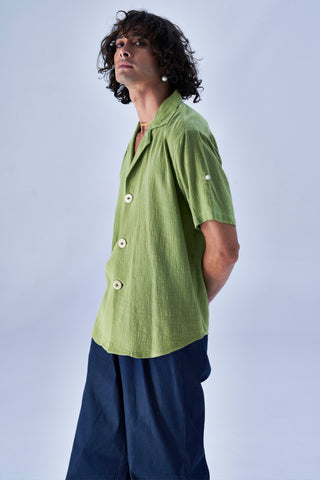 California short sleeve shirt | spinach green